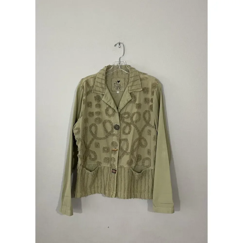 Produce Company Size Medium Textured Lightweight Jacket Art To Wear‎ Boho
